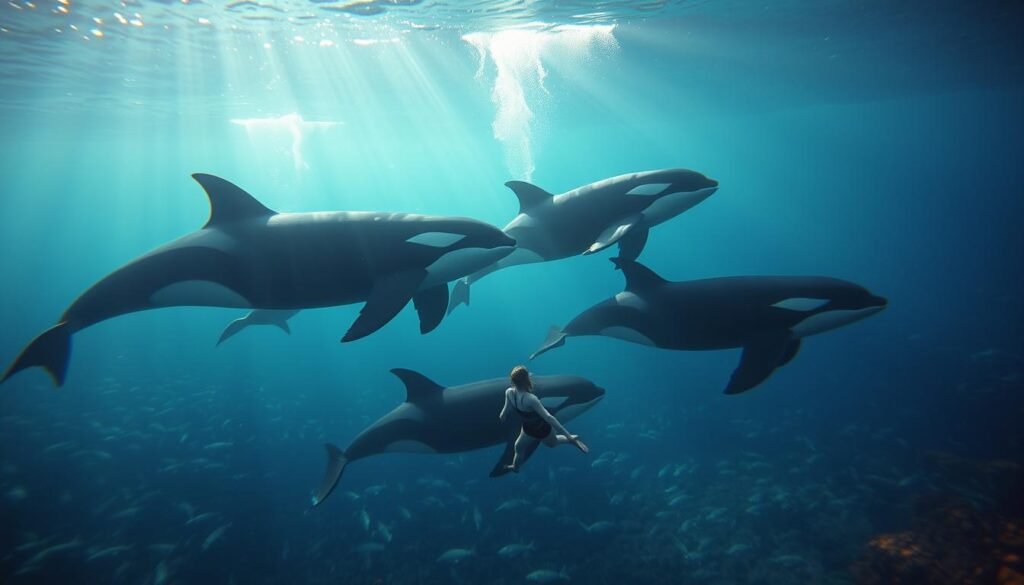 dreams of swimming with orcas