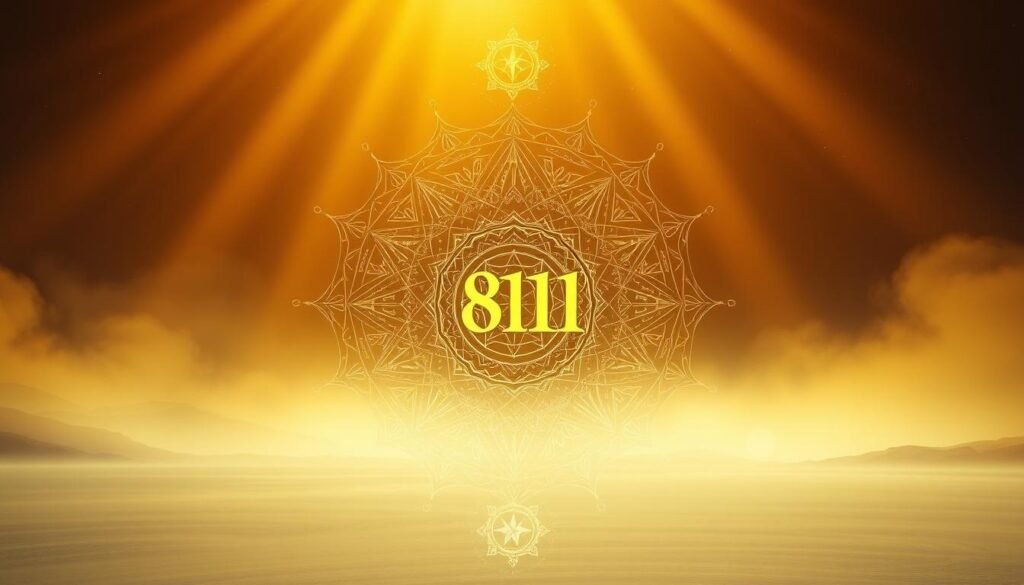 A serene and mystical landscape, bathed in a warm, golden light. In the foreground, a central mandala-like symbol glows with intricate numerological patterns, representing the energy and abundance of the number 811. Radiating outward, delicate geometric shapes and flowing lines converge, creating a sense of harmony and balance. The middle ground features a tranquil body of water, its surface reflecting the celestial elements above. In the distance, a hazy, dreamlike horizon line blends the earthly and the ethereal, hinting at the spiritual significance and guidance that the number 811 embodies. The overall atmosphere is one of contemplation, enlightenment, and the infinite potential for manifestation. A serene and mystical landscape, bathed in a warm, golden light. In the foreground, a central mandala-like symbol glows with intricate numerological patterns, representing the energy and abundance of the number 811. Radiating outward, delicate geometric shapes and flowing lines converge, creating a sense of harmony and balance. The middle ground features a tranquil body of water, its surface reflecting the celestial elements above. In the distance, a hazy, dreamlike horizon line blends the earthly and the ethereal, hinting at the spiritual significance and guidance that the number 811 embodies. The overall atmosphere is one of contemplation, enlightenment, and the infinite potential for manifestation.
