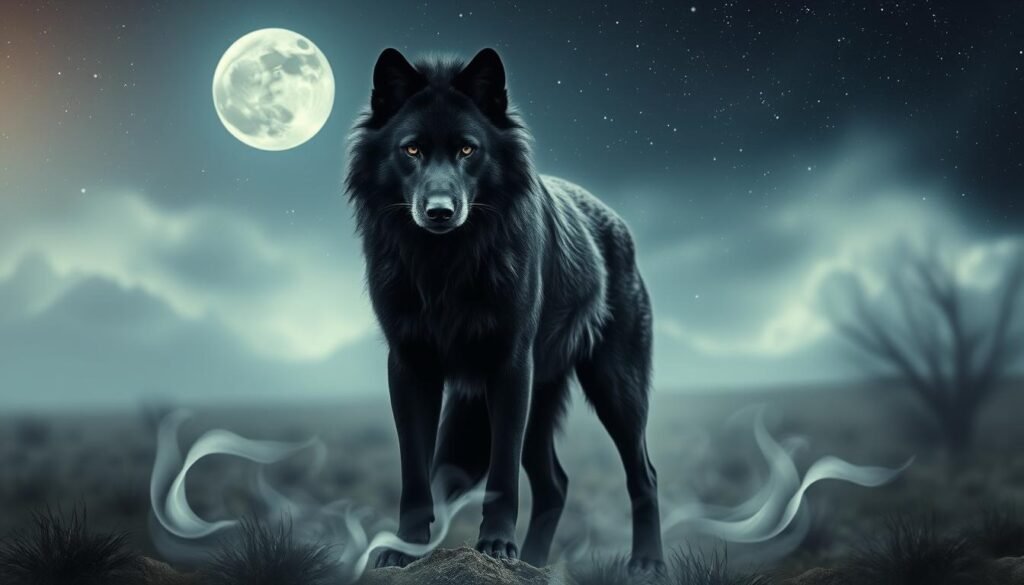 meaning of black wolf in dreams